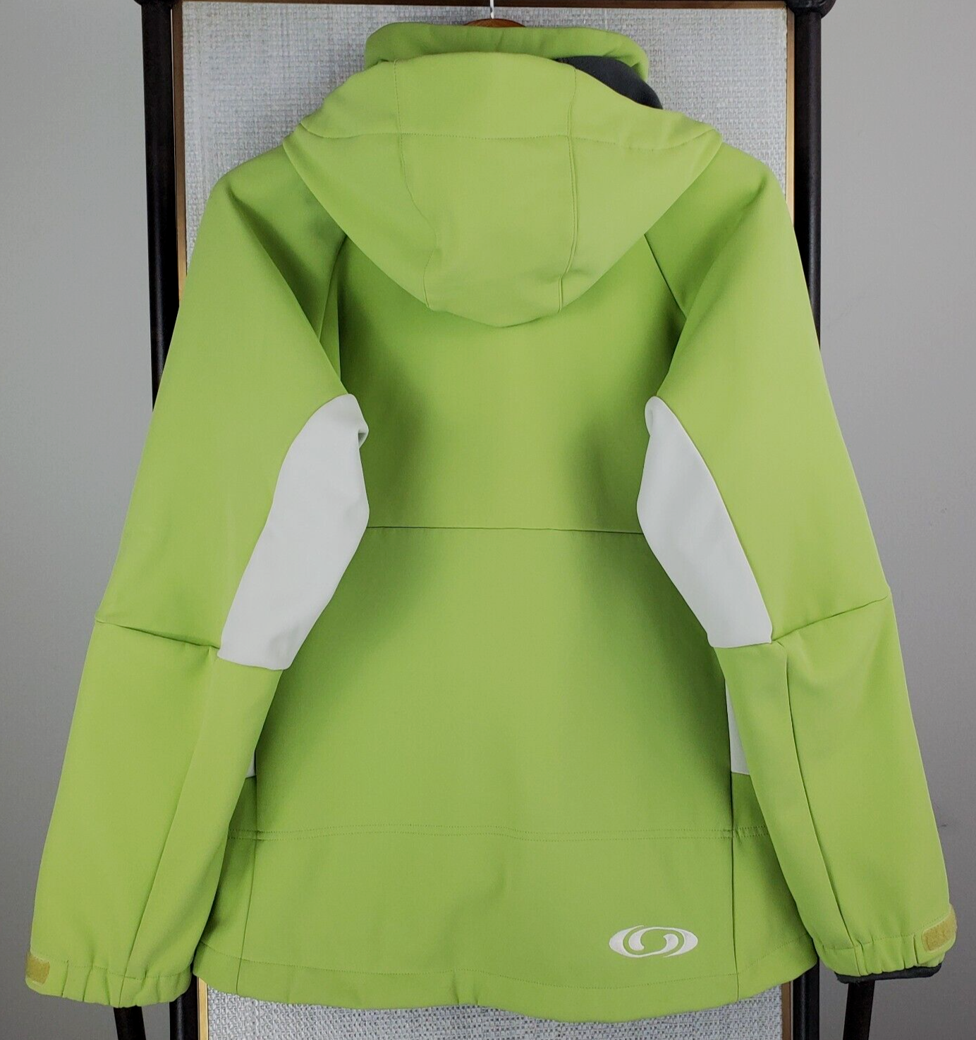 SALOMON Giacca Cappuccio Softshell Triclima Donna Taglia XL 3 in 1 Sci Invernale Verde