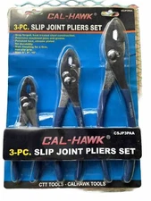 NEW 3-PC. CAL -HAWK SLIP JOINT PLIERS SET SIZE 6”,8”,10”