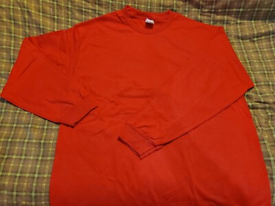 Large  ALSTYLE APPAREL CASUAL MENS LONG SLEEVE T SHIRT 100% COTTON TEE WORK 