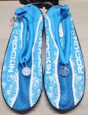 Rockin Footwear Women's Water Shoes Aqua Socks Aqua Blue Size 10 B M New