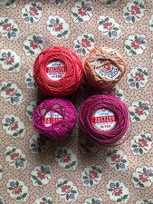 Lot 4 Balls Star Cotton Tatting Crochet Thread Partial Colors 110, 135, 130 2 