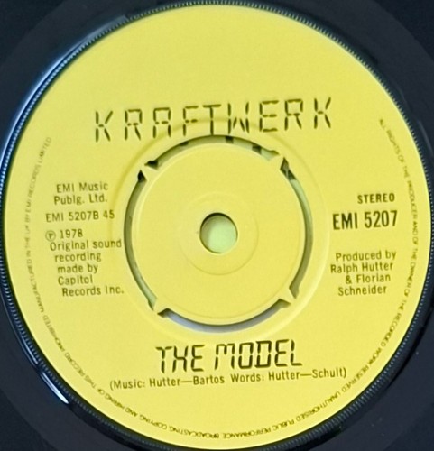 KRAFTWERK THE MODEL RARE 1981 UK EMI LABEL PICTURE COVER SINGLE - Picture 2 of 3