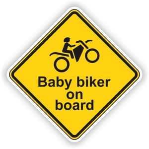 Wheelie Warning Autocollant Bebe Motard A Bord Moto Voiture Pare Choc Pc Porte Ebay