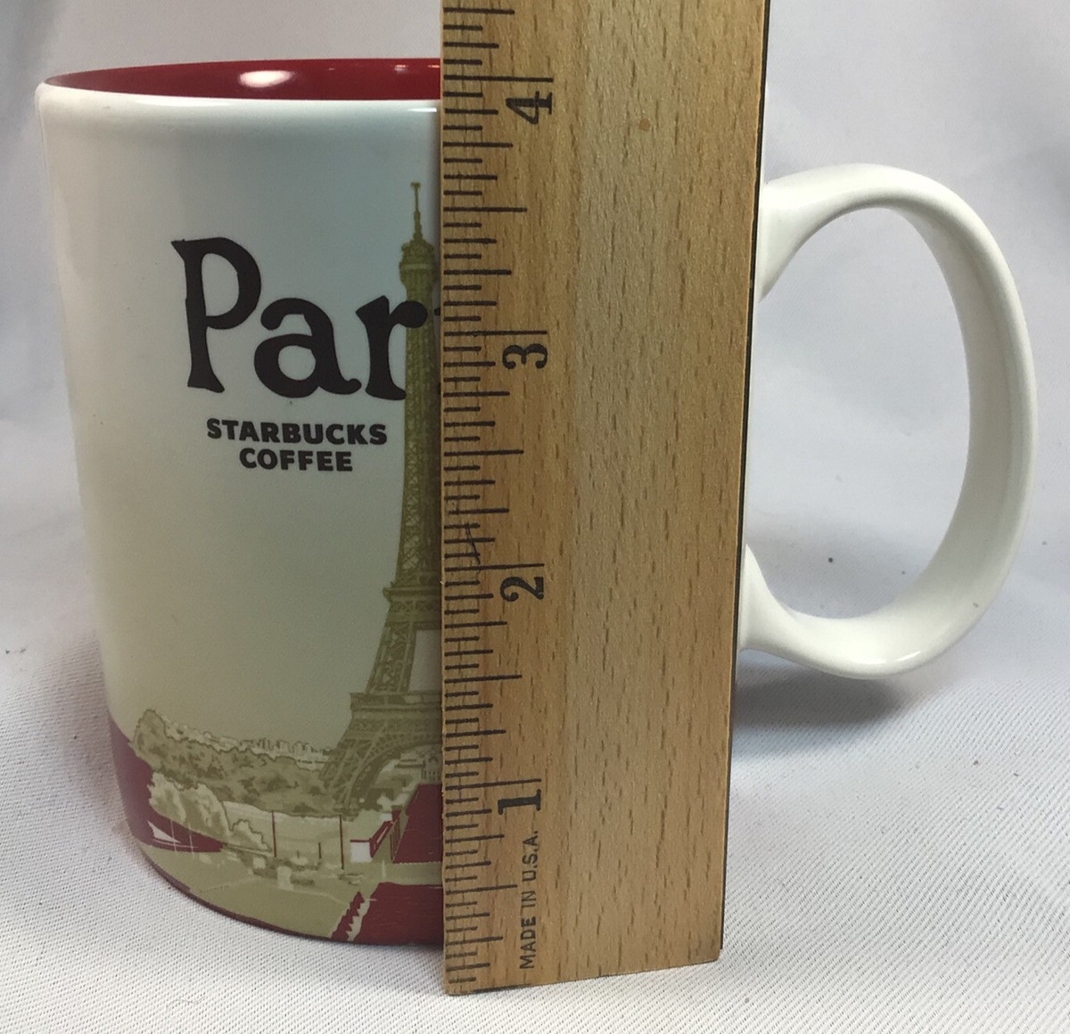 Mug Starbucks Paris France 16oz - Céramique Rouge - Occasion Comme Neuf
