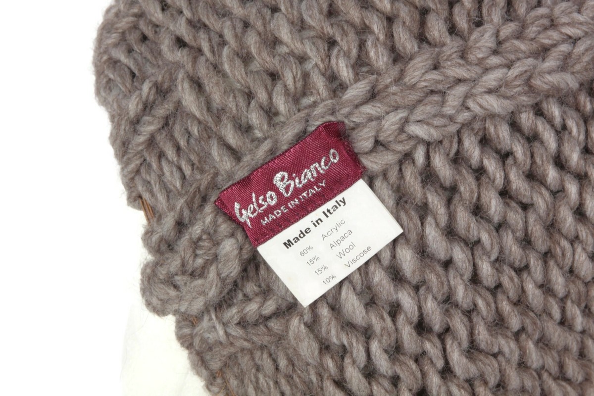 Gelso Bianco Cute Cottagecore Beanie Hat Chunky Knit Floral 