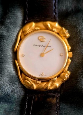 Carrera y Carrera Double Panther Watch 18kt, 3 diamonds Men, or Women