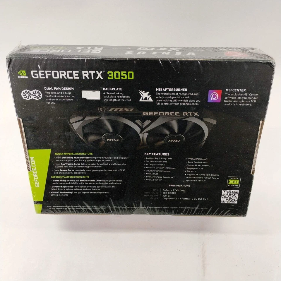New MSI GeForce RTX 3050 VENTUS 2X XS 8G OC - Image 2 of 4