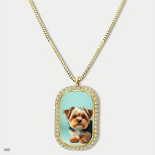 Stunning Cute Yorkie Yorkshire Terrier Dog Fashion Pendant Necklace Chain Image