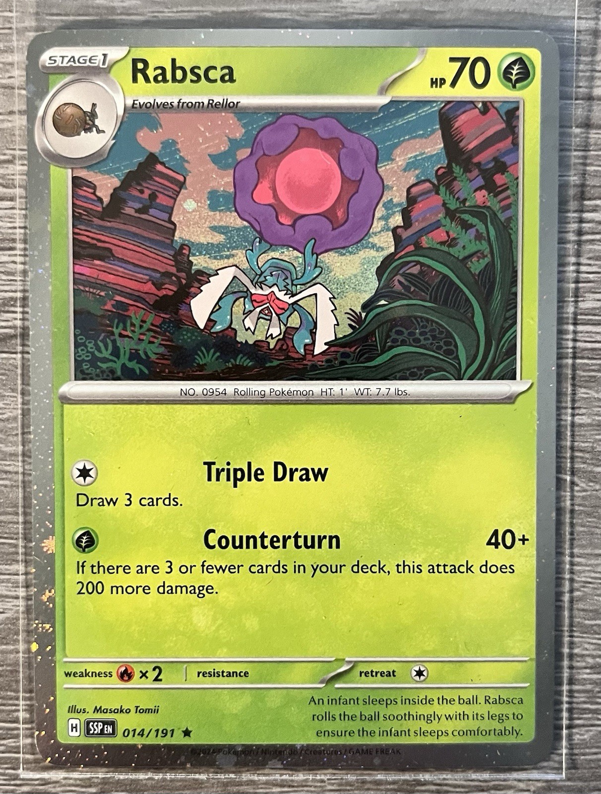 Rabsca Cosmos Holo 14/191 Pokemon Surging Sparks - NM/M