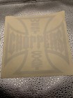 Sticker West Coast Choppers Iron Cross Logo Chrome Jesse James Decal New