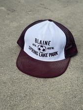 Blaine Spring Lake Park Hat Cap Adjustable Mesh Back Trucker 1980s Soccer