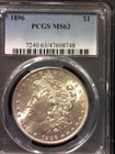 1896 P Morgan Dollar PCGS MS63 UNCIRCULATED BETTER DATE $1 Coin BUY IT NOW!