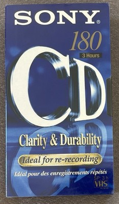 VHS Sony Videoband CD 180 Clarity & Durability