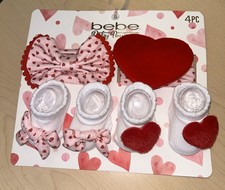 bebe Baby Boutique 4PC Headbands And Booties/socks New