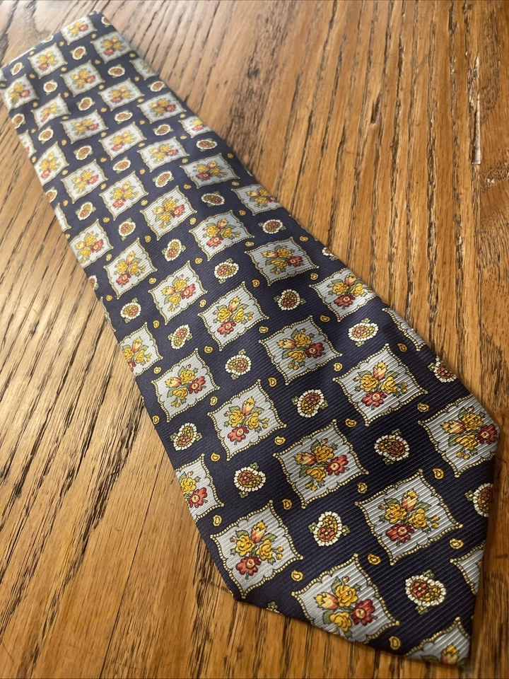 Vintage NWT NOS Kenzo Homme Floral SILK Tie Designer Necktie Made In Italy - Image 2 of 4