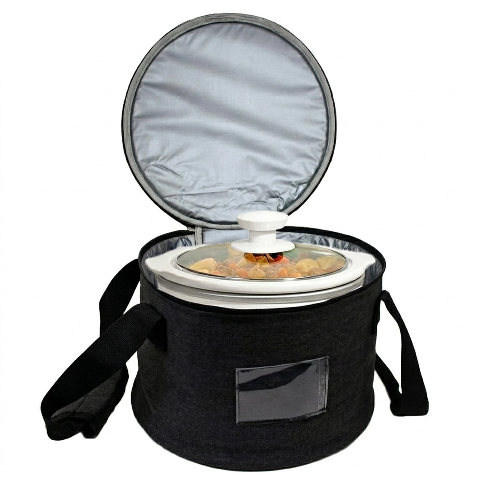 Round Insulated Casserole Carrier Slow Cooker Bag,Reusable Insulated Cake Car...