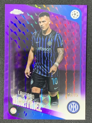 Lautaro Martinez 2025-26 Topps Chrome UCC Purple Geometric Base /75 #156