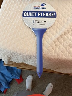 American Family Insurance Championship Quiet Please Golf Sign.