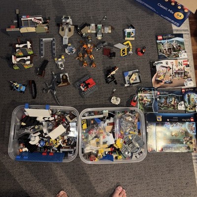 Approx 12 Lbs  Lot Of Mixed Lego Branded Building Blocks/Parts/Pieces/Figures