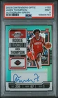2023-24 Panini Contenders Optic Amen Thompson Green Rookie Ticket Auto /75 PSA 9