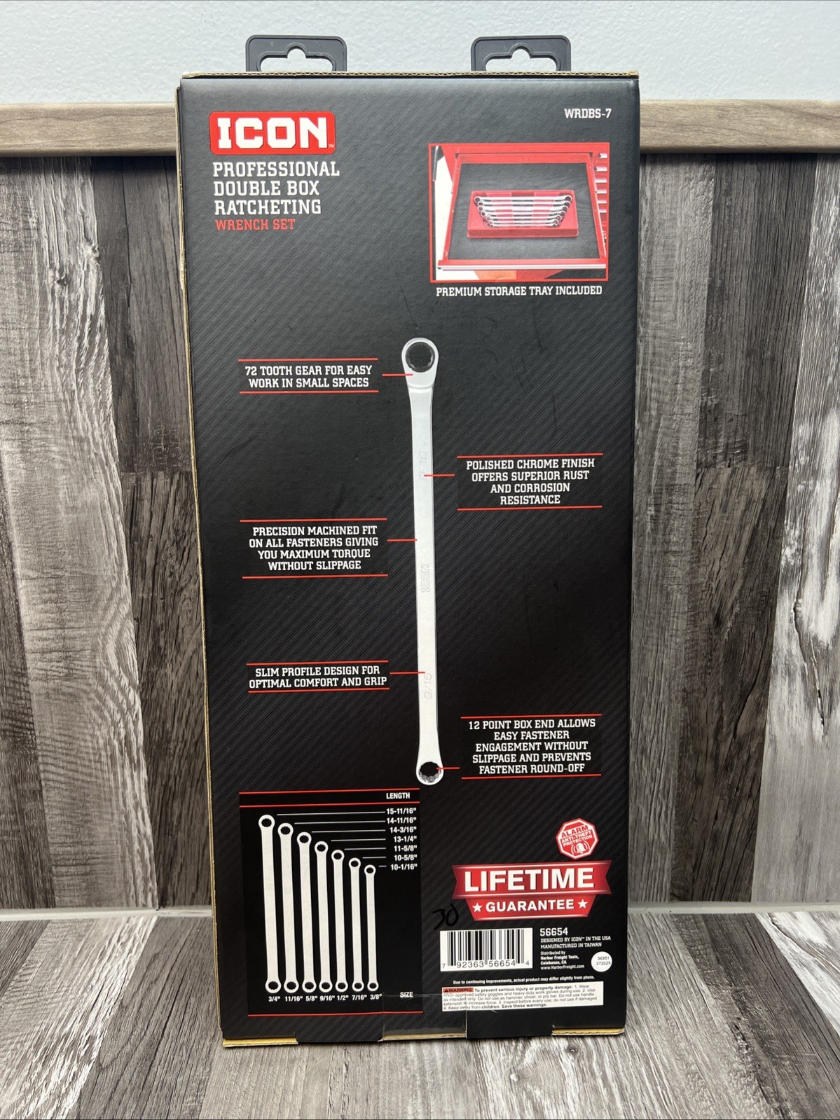 ICON WRDBS-7 SAE Double Box End Ratcheting Wrench Set 7-Piece #56654 | eBay