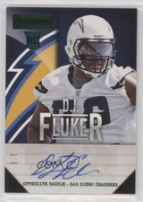 2013 Panini Playbook Signatures Green 5/5 DJ Fluker #134 Auto a3q