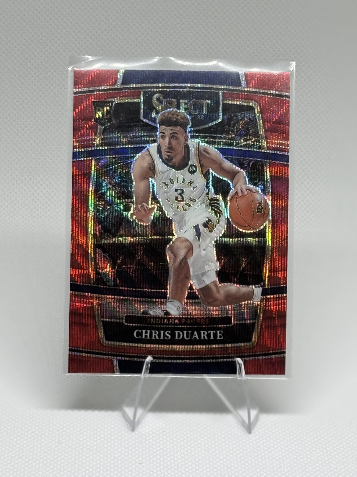 2021-22 Panini Select - Concourse Chris Duarte #41 Red Wave Prizm (RC)