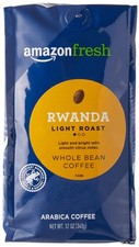 Fresh, Rwanda Whole Bean Coffee, Light Roast, 12 Ounce Pack of 3