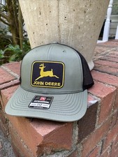 Vintage John Deere patch on Richardson 112 Snapback Trucker Hat Cap