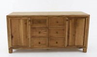 Hellbraune Anrichte Designer Wohnzimmer Sideboard Edle HolzmöBel
