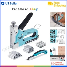 Heavy Duty Staple Gun Alloy Steel 3-in-1 Upholstery Kit with Staples and Remover