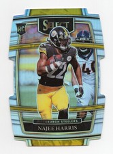 2021 Panini Select Concourse Najee Harris RC Black & Gold Prizm Die-Cut #53