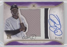 2018 Topps Definitive Collection Relic Purple 5/10 Didi Gregorius Auto 6fs