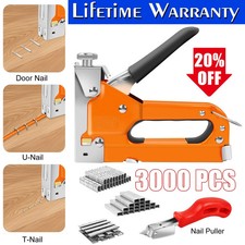 Heavy Duty Tacker Staple Gun Upholstery Stapler Fabric Wood Craft 3000Pc Staples 0.0040 per staple