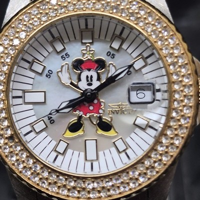 Disney Minnie Mouse Invicta Limited Edition0025/9000 Stainless Steel Watch Works