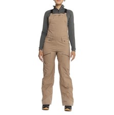 NWY FLYLOW Foxy Bibs Snowboard Ski Winter Pants Chai Brown Womens Sz XS $430