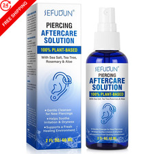 Piercing Aftercare Spray, Saline Spray for Piercings Cleaner Ear, Blue