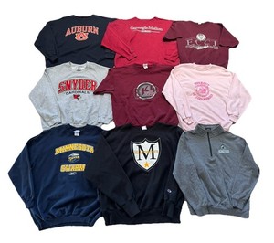 College & University Crewneck Sweatshirt & Hoodie Lot Of 13 Reseller Bundle