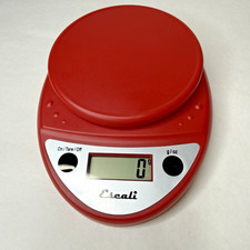 Escali Primo Digital Food Scale 11 Pound Capacity Red Includes AA Batteries IOB