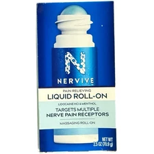 Nervive Nerve Care, Pain Relieving Roll On Liquid, Max Strength No-Mess  12/2026