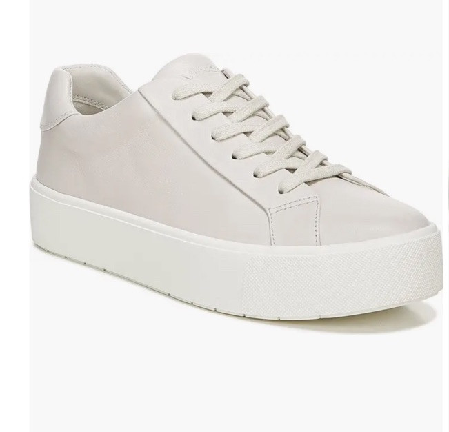 SAOLA Sneakers VINCE Benfield in pelle con suola plateau taglia W US 8 LNWOB originali prezzo al dettaglio consigliato $ 225