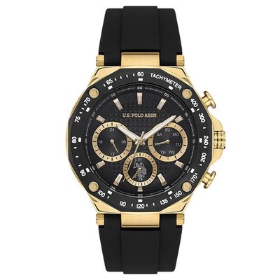 U.S. Polo Assn. USPA1076-05 Dial Black Tone Men's Wristwatch