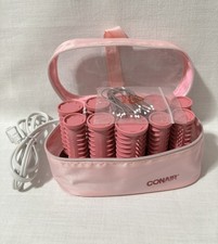 Conair Curls On The Go 10 Hot Rollers Pink Travel Storage Case Model HS54ALD