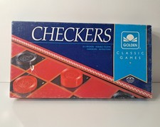 Vintage Golden Classic Games Checkers Board G...