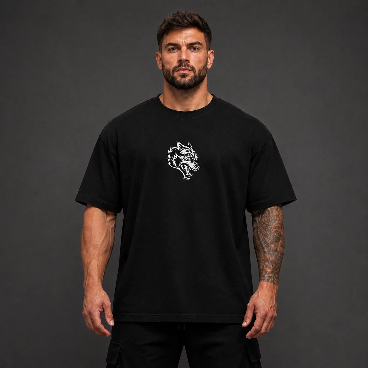 Men's Gym Fitness Bodybuilding Cotton T Shirt Oversized Graphic Streetwear Tee - Picture 4 of 10