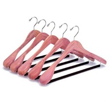 Pack American Red Cedar Wood Coat, Suit Hangers with Extra Wide Shoulder, 5