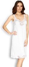 Ilusion Women's Anti-Static Loose Fit Underdress No Show Lines Slip - White - 36