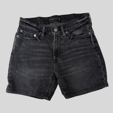 Abercrombie Fitch Distressed Black Denim Shorts - Mid-Length - Size 29