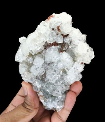 Natural Shiny Apophyllite Crystals on Chalcedony Minerals- (Zeolite #S315)