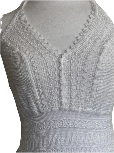 Seaspice Gauze Dress Peruvian Cotton Halter Top Bridal Shower Bachelorette Beach - Picture 5 of 8